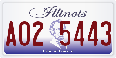 IL license plate A025443