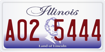 IL license plate A025444