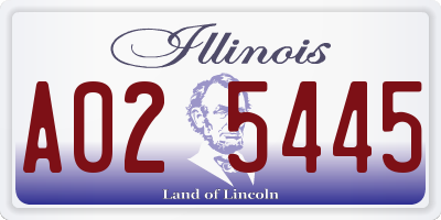 IL license plate A025445