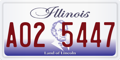IL license plate A025447