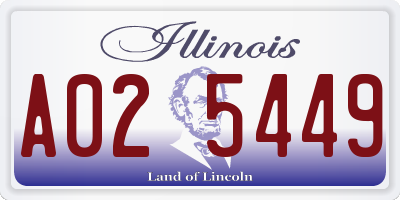 IL license plate A025449