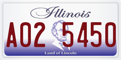 IL license plate A025450