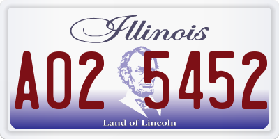 IL license plate A025452