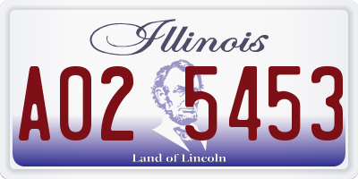 IL license plate A025453