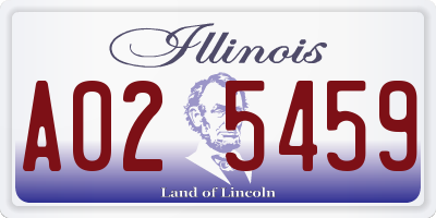IL license plate A025459