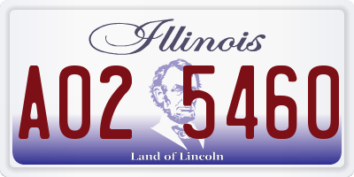 IL license plate A025460