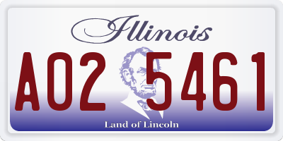 IL license plate A025461