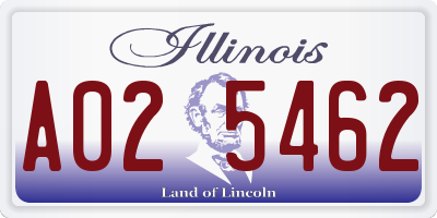 IL license plate A025462