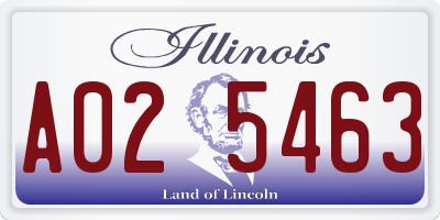 IL license plate A025463