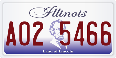 IL license plate A025466