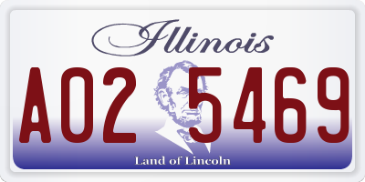 IL license plate A025469