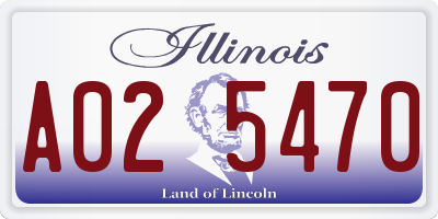 IL license plate A025470