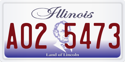 IL license plate A025473