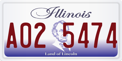 IL license plate A025474