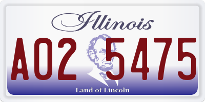 IL license plate A025475