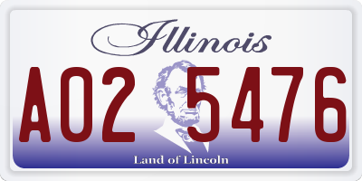 IL license plate A025476
