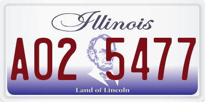 IL license plate A025477