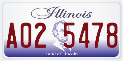 IL license plate A025478