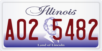 IL license plate A025482
