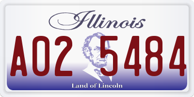 IL license plate A025484