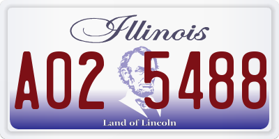 IL license plate A025488