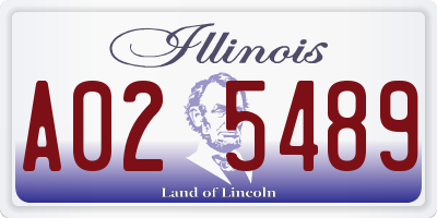 IL license plate A025489