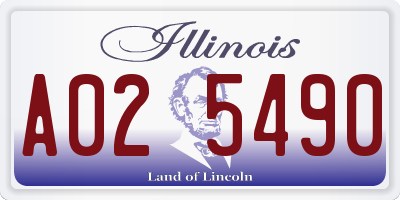 IL license plate A025490