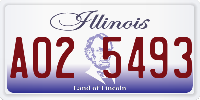 IL license plate A025493