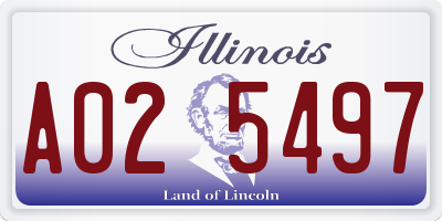 IL license plate A025497