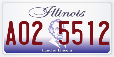 IL license plate A025512