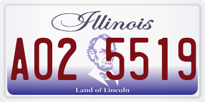 IL license plate A025519