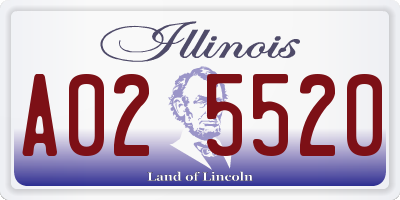 IL license plate A025520