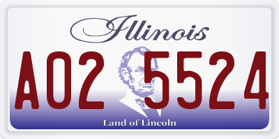 IL license plate A025524