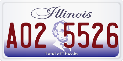 IL license plate A025526