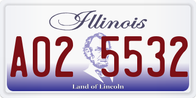 IL license plate A025532