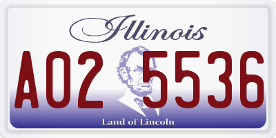 IL license plate A025536