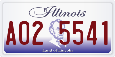 IL license plate A025541