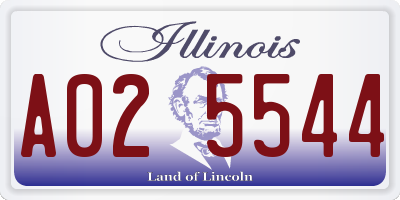 IL license plate A025544