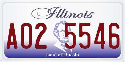 IL license plate A025546