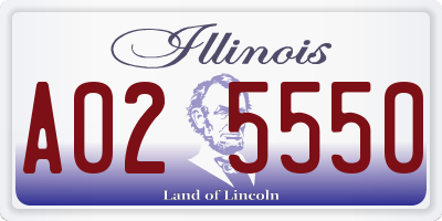 IL license plate A025550