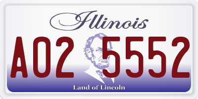 IL license plate A025552