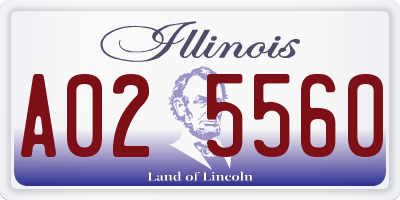 IL license plate A025560