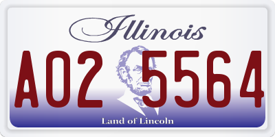 IL license plate A025564
