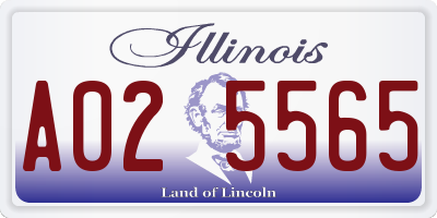 IL license plate A025565