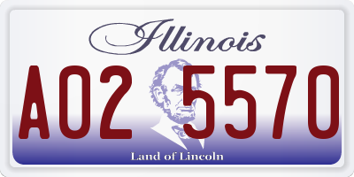 IL license plate A025570