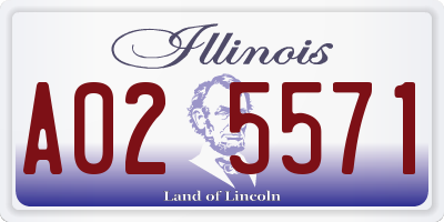 IL license plate A025571