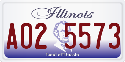 IL license plate A025573