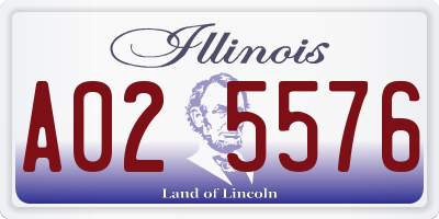 IL license plate A025576