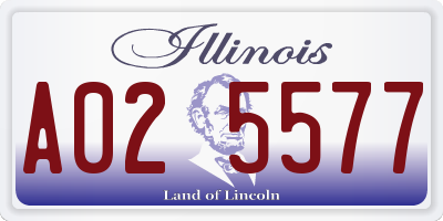 IL license plate A025577