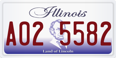 IL license plate A025582
